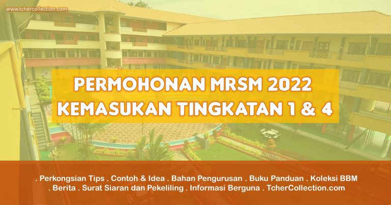 Permohonan MRSM 2022 Kemasukan Tingkatan 1 & 4